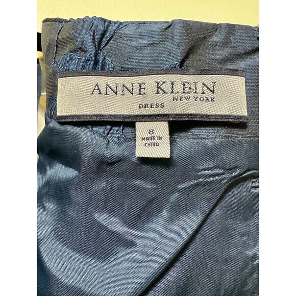 NWT ANNE KLEIN Gorgeous Sapphire Blue Beaded Sheath Dress, Sz 8 - Picture 8 of 10